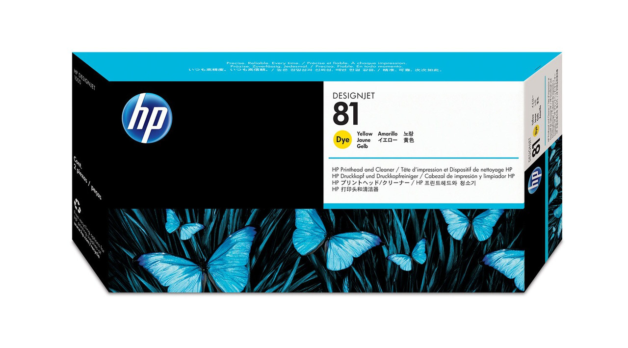 HP 81 Yellow Dye Printhead and Printhead Cleaner