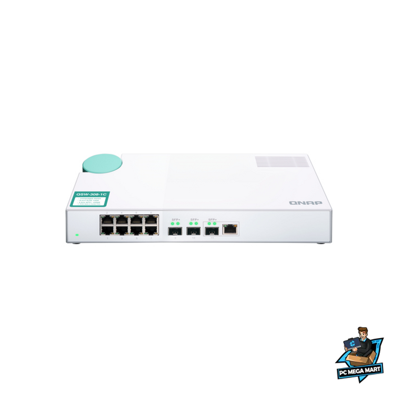 QNAP QSW-308-1C network switch Unmanaged Gigabit Ethernet (10 100 1000) White 7