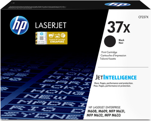 HP 37X High Yield Black Original LaserJet Toner Cartridge (with authenticity sticker)