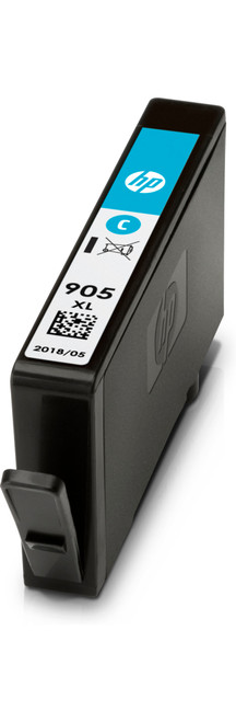 HP 905XL Cyan Original Ink Cartridge, Left Facing