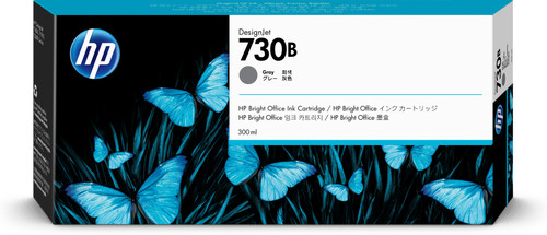 HP 730B 300-ml Gray DesignJet Ink Cartridge