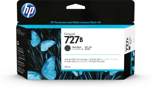 HP 727B 130-ml Matte Black DesignJet Ink Cartridge APJ