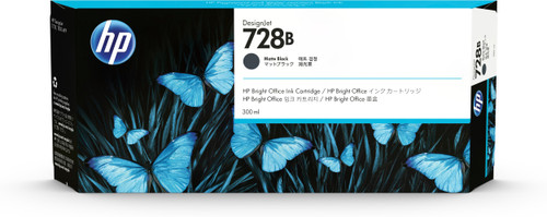 HP 728B 300-ml Matte Black DesignJet Ink Cartridge APJ