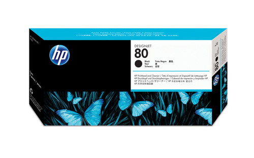 HP 80 Black Printhead and Printhead Cleaner