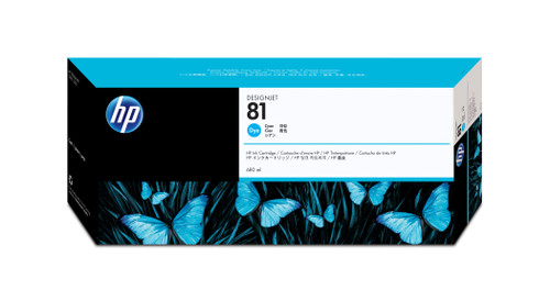 HP 81 Cyan Dye Ink Cartridge-C4931A