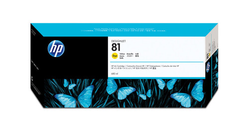 HP 81 Yellow Dye Ink Cartridge-C4933A