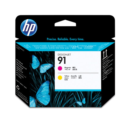 HP 91 Magenta and Yellow Printhead