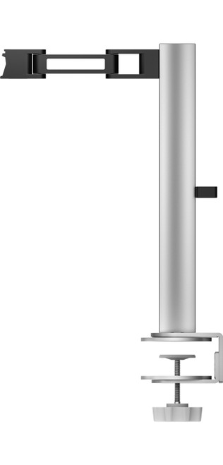 HP Quick Release Single Monitor Arm Stand PikeSilver CoreSet LeftProfile WhiteBG