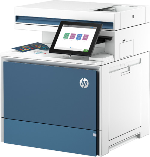 HP Color LaserJet Enterprise MFP 5800dn - DN Transactional -AtmosphereBlue Catalog WhiteBG FrontLeft HP Color LaserJet Enterprise MFP 5800dn - DN Transactional -AtmosphereBlue Catalog WhiteBG FrontLeft