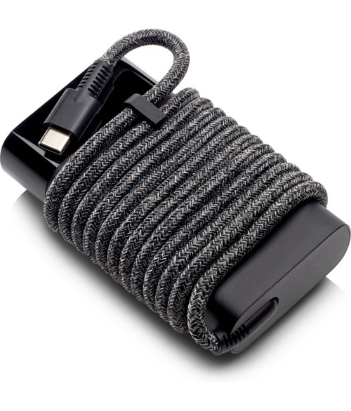 HP 65W USB C Laptop Charger Black Top HP 65W USB C Laptop Charger Black Top