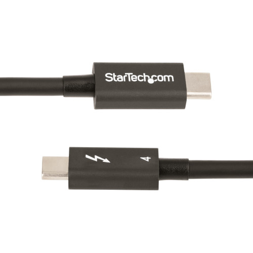 StarTech.com 1.6ft Thunderbolt 4 Cable - 40Gbps - 100W PD - 4K/8K Video - Intel-Certified Thunderbolt Cable - Compatible w/USB 4/Thunderbolt 3/USB 3.2/USB Type-C/DisplayPort