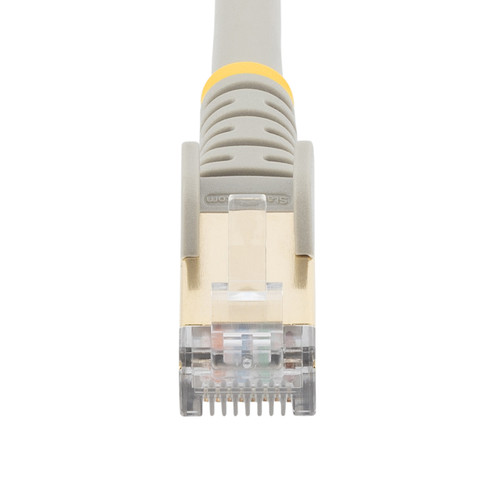 StarTech.com 1m CAT6a Ethernet Cable - 10 Gigabit Shielded Snagless RJ45 100W PoE Patch Cord - 10GbE STP Network Cable w/Strain Relief - Grey Fluke Tested/Wiring is UL Certified/TIA