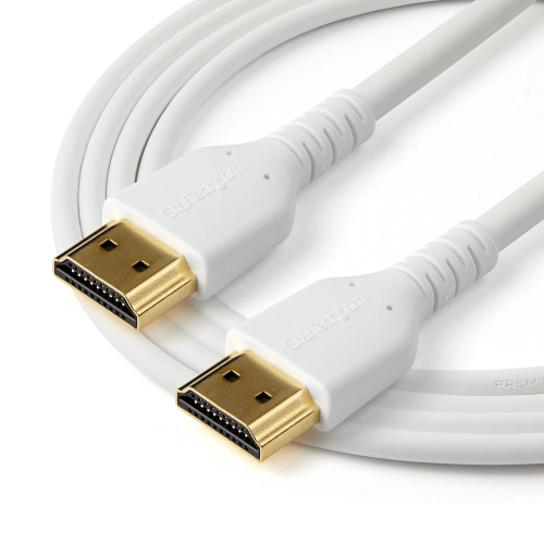 StarTech.com 6ft (2m) Premium Certified HDMI 2.0 Cable with Ethernet - Durable High Speed UHD 4K 60Hz HDR - Rugged M/M HDMI Cord with Aramid Fiber - TPE - Ultra HD Monitors, TVs & Displays
