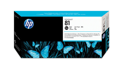 HP 81 Black Dye Printhead and Printhead Cleaner