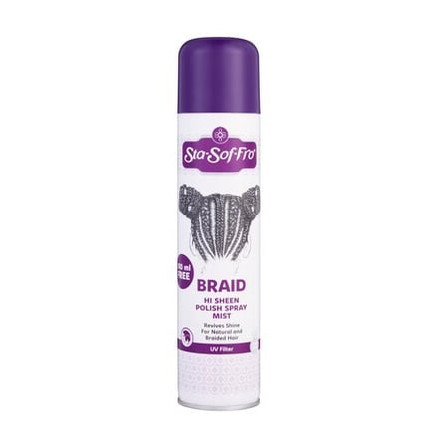 Sta-Sof-Fro Braid Hi Sheen Polish Spray Mist 325ml Sta-Sof-Fro Braid Hi Sheen Polish Spray Mist 325ml