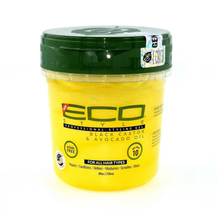 ECO Black Caster & Avocado Oil Styling Gel 8oz ECO Black Caster & Avocado Oil Styling Gel 8oz