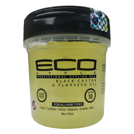 ECO Black Castor & Flaxseed Oil Styling Gel 8oz ECO Black Castor & Flaxseed Oil Styling Gel 8oz