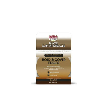 African Pride Black Castor Miracle Hold & Cover Edges 64g African Pride Black Castor Miracle Hold & Cover Edges 64g