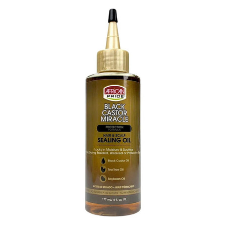 African Pride Black Castor Miracle Hair & Scalp Sealing Oil 177ml African Pride Black Castor Miracle Hair & Scalp Sealing Oil 177ml