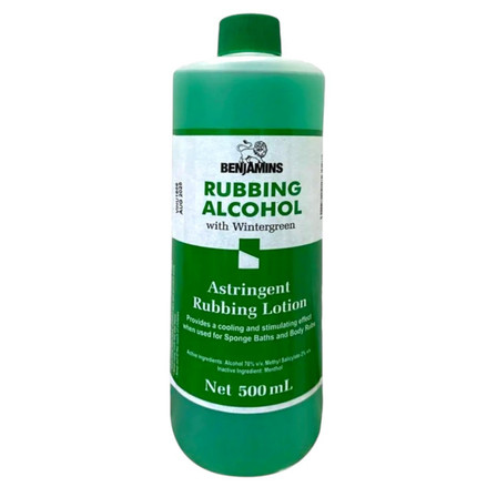 Benjamins Rubbing Alcohol With Wintergreen 500ml Benjamins Rubbing Alcohol With Wintergreen 500ml