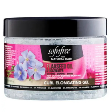 SofnFree Flaxseed Oil & Rosewater Curl Elongating Gel 325ml SofnFree Flaxseed Oil & Rosewater Curl Elongating Gel 325ml