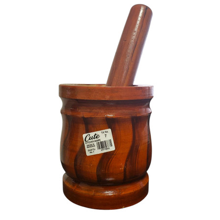 Cute Kitchenware Wooden Mortar & Pestle (Chattu No.7)