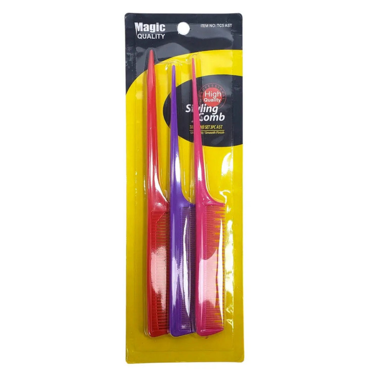 Magic Styling Comb Tail Comb Set 3PC TC5Set