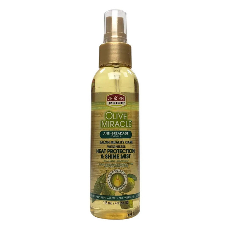 African Pride Olive Miracle Heat Protection & Shine Mist 4oz