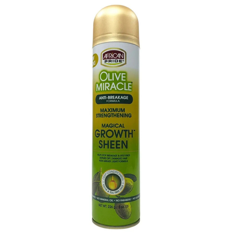 African Pride Olive Miracle Magical Growth Sheen Spray 8oz