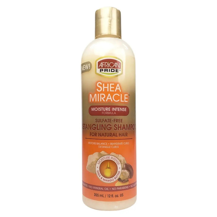 African Pride Shea Miracle Sulphate- Free Detangling Shampoo 12oz