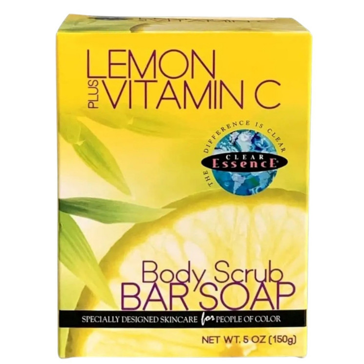 Clear Essence Lemon Plus Vitamin C Body Scrub Bar Soap 5oz