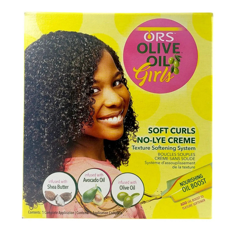 ORS Olive Oil Girls Soft Curls No Lye Texture Softening System
