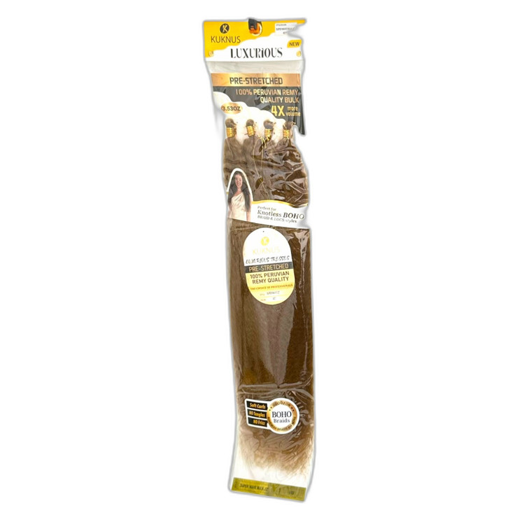 Kuknus Pre Stretched 100% Peruvian Remy Quality Super Wave 22''