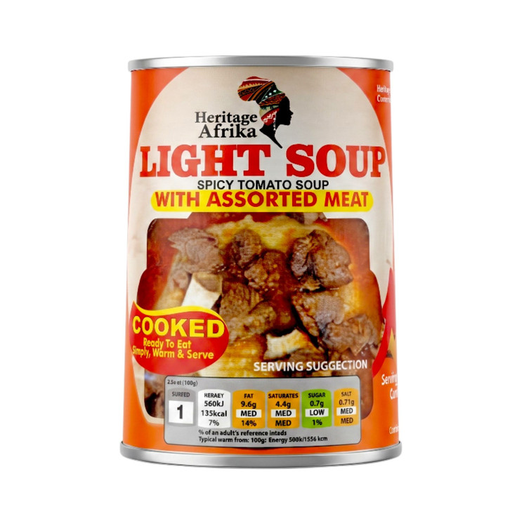 Heritage Afrika Light Soup With Mackerel 400g