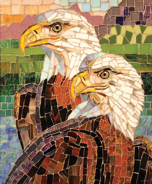 Stained Glass Eagles 1000 piece puzzle