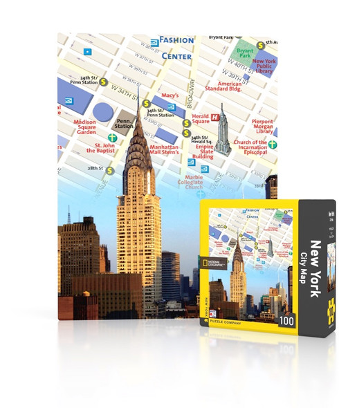 New York City Map National Geographic 100 piece puzzle