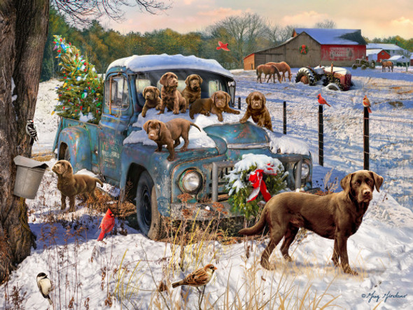 Christmas Puppies 550 piece puzzle