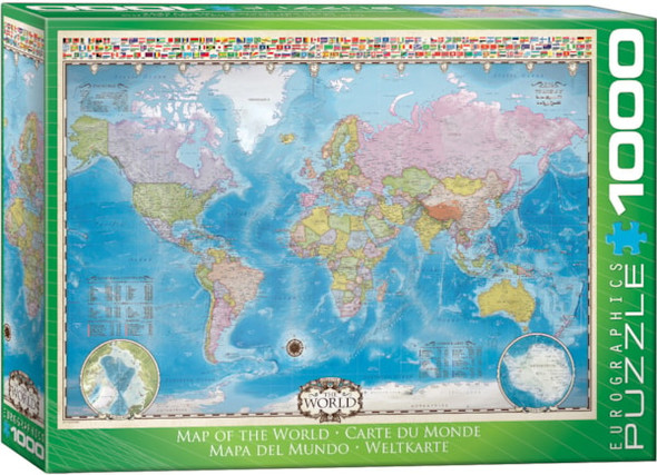 Map of the World 1000-Piece Puzzle