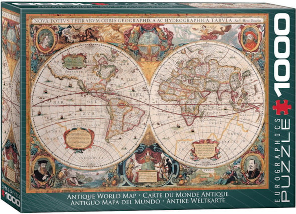 Antique World Map 1000-Piece Puzzle