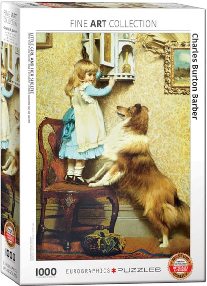 Little Girl and Her Sheltie by Charles Burton Barber 1000-Piece Puzzle