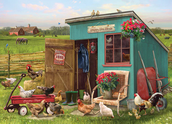 The Happy Hen House 1000 piece puzzle