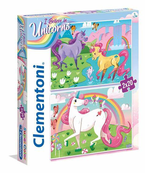 Unicorns 2x20 piece puzzles