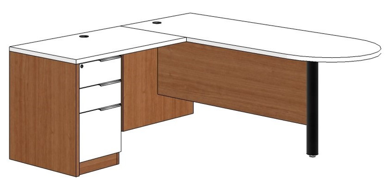 l shaped peninsula desk