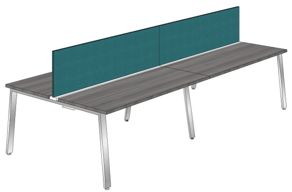 Synapse 4-packs with 18" Tackable Privacy Panels, 60" Deep Bench