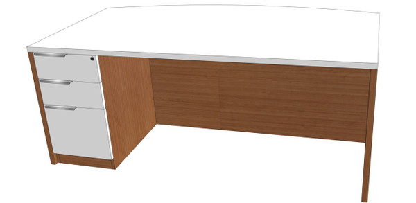 Single Pedestal Fantop Desk