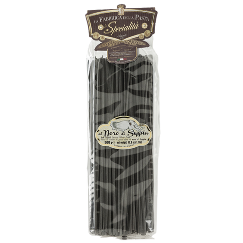 Pasta di Gragnano I.G.P. 'E Linguine al nero di seppia "La Fabbrica della Pasta" - 500 gr Pasta tipica artigianale di Napoli