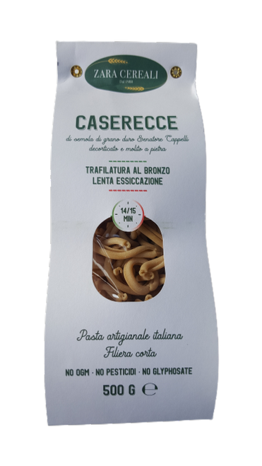 Pasta di semola di grano duro Senatore Cappelli Caserecce Pasta ZARA - 500 gr artigianale italiana