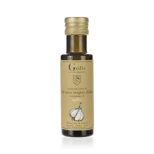 Olio extra vergine di oliva aromatizzato all'aglio "Taggiasca" Antico Frantoio Grillo - 100 ml Eccellenze della Liguria