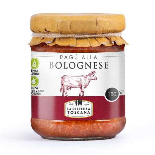 Ragù alla Bolognese Senza Glutine " La Dispensa Toscana " - 180 gr Sugo 100% Italiano