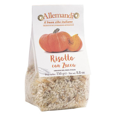 Risotto pronto con riso carnaroli e zucca Allemandi- 250 gr 100% italiano